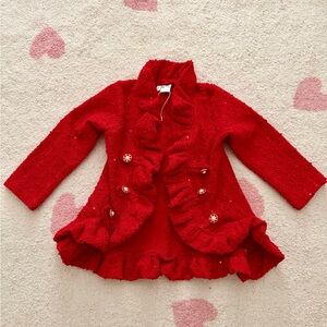 Bonnie and Jean Red Dress Coat